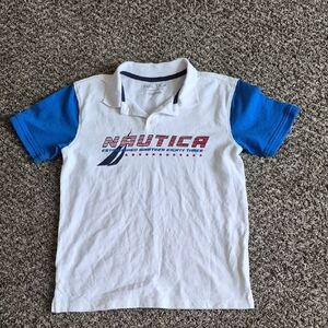 Nautica Boys' White & Blue Polo Shirt